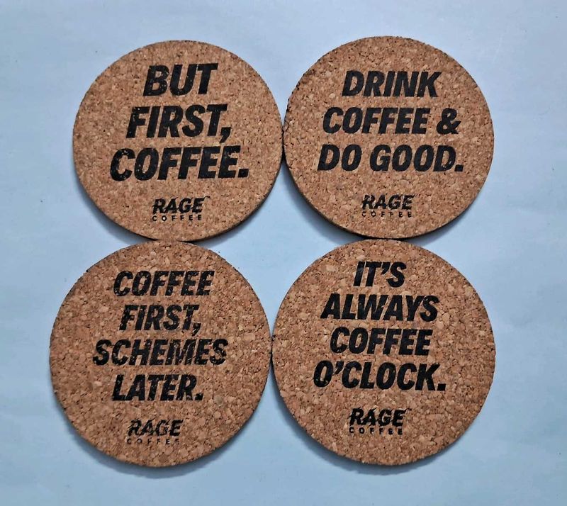 Rage Coffee Coasters Set of 4