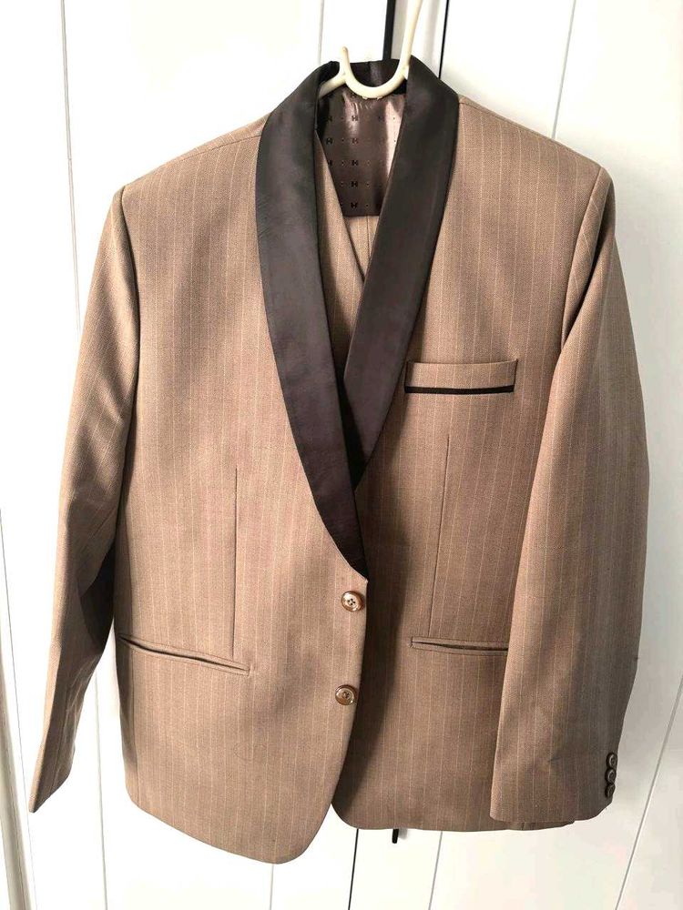 Classic Brown Pinstripe Tuxedo
