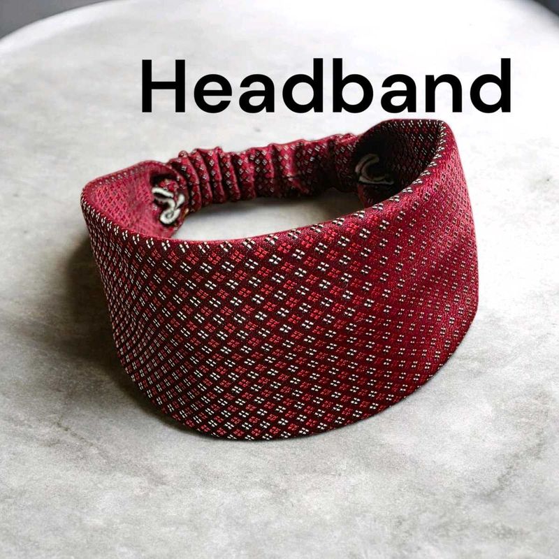 Chic Red Patterned Headband