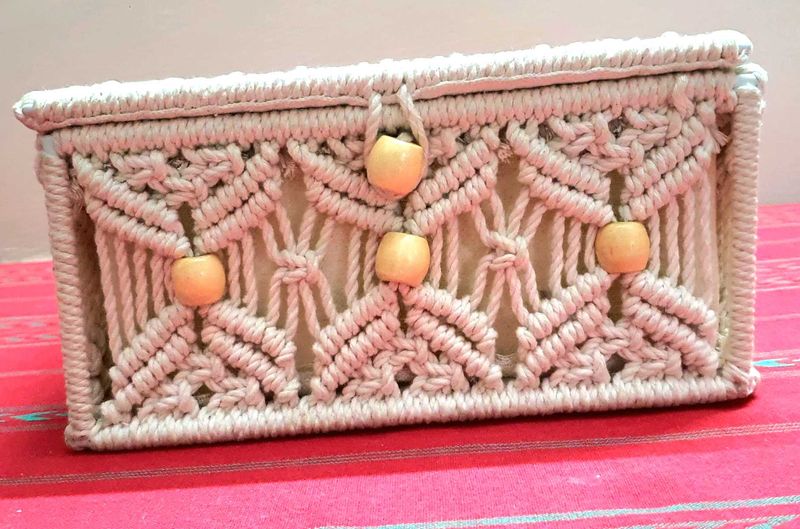 Handmade Macrame Storage Box