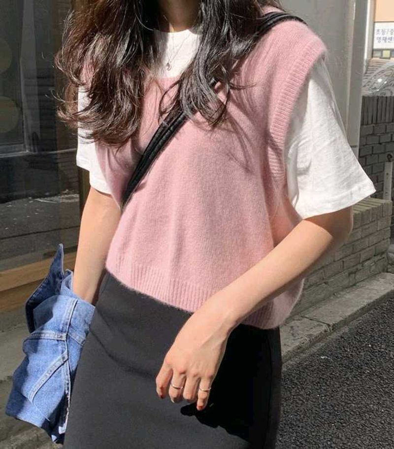 Oversized Korean vest