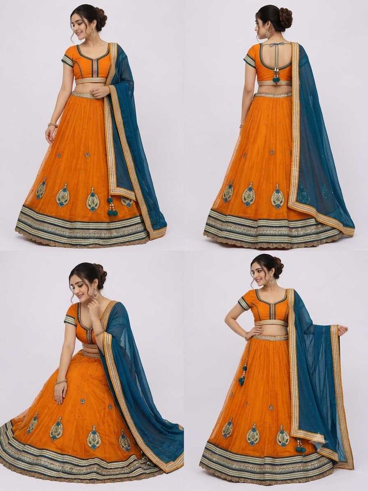 Orange Lehenga Choli Set