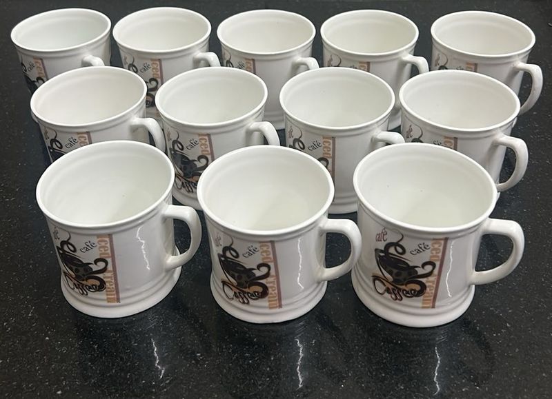 New-Set of 12 Coffee Mugs