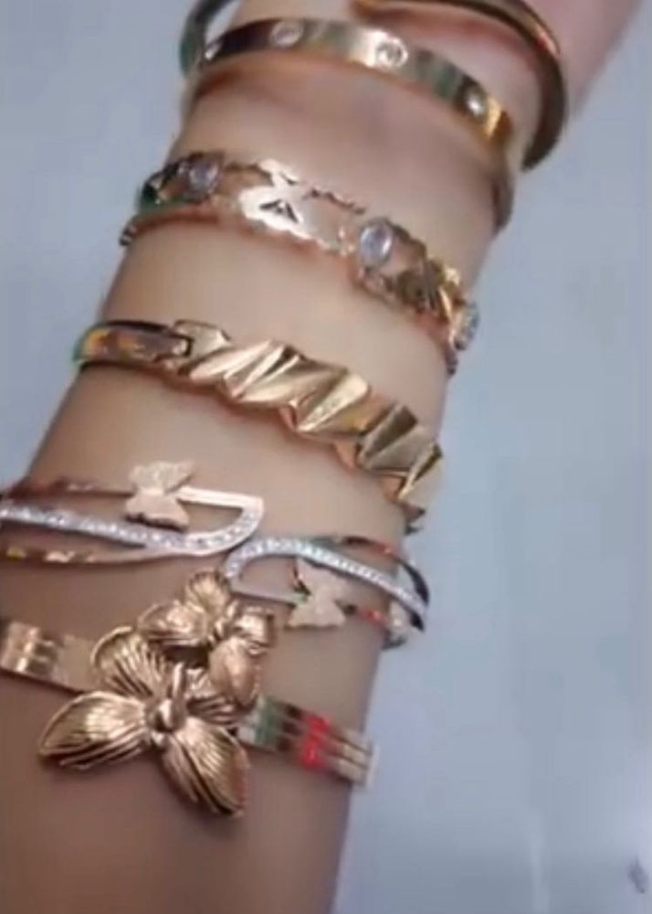 Stack of Stylish Bracelets