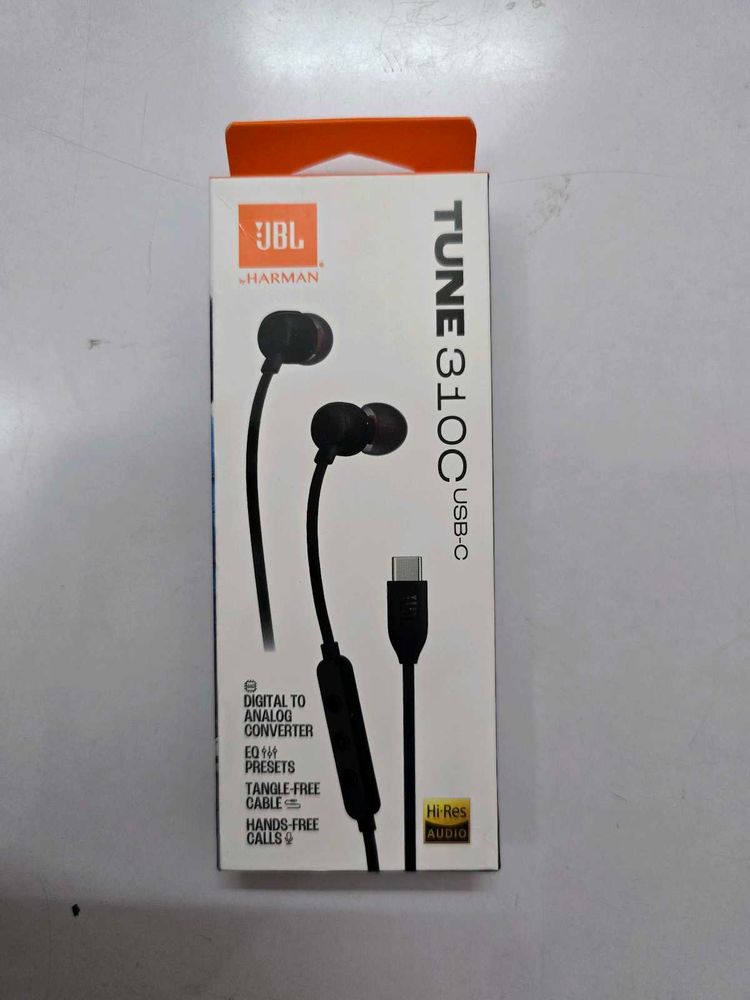 JBL Tune 310C USB-C Wired Earphones – Brand New