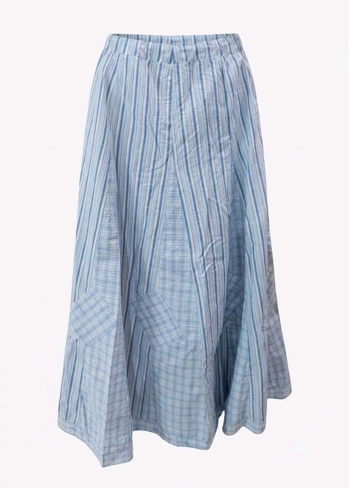 Blue Striped Maxi Skirt