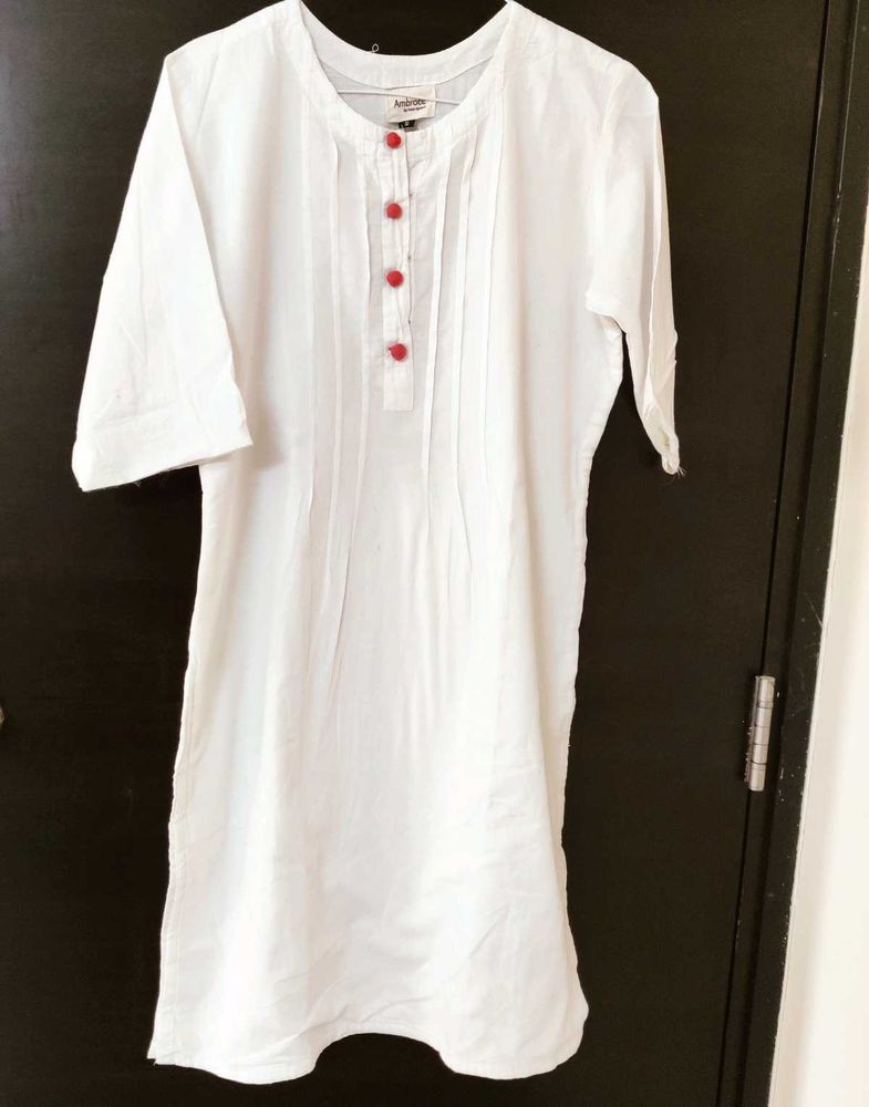 White Cotton Kurta