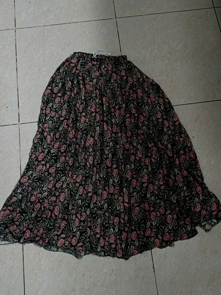 Boho Floral Maxi Skirt