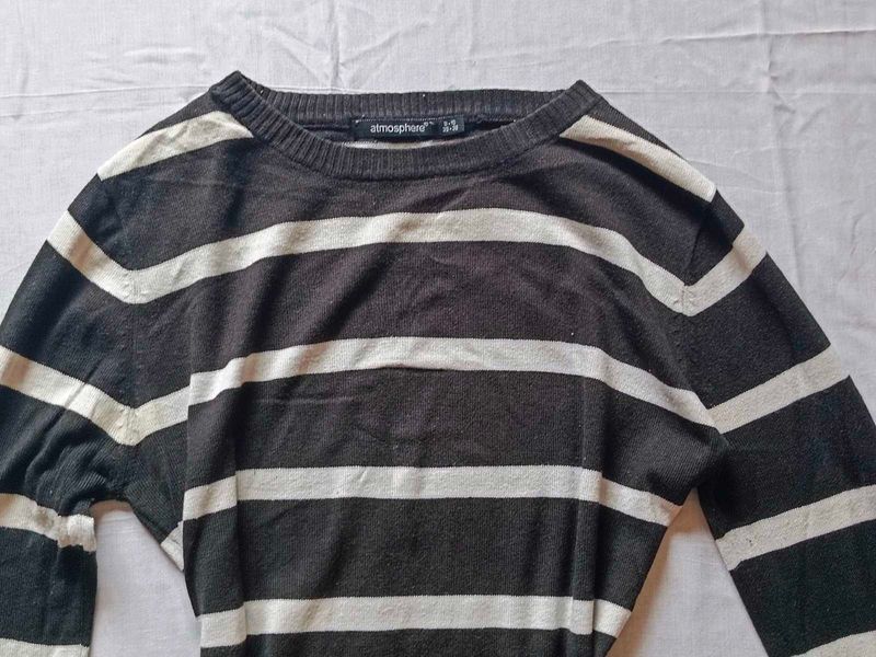 Atmosphere Striped Knit Sweater