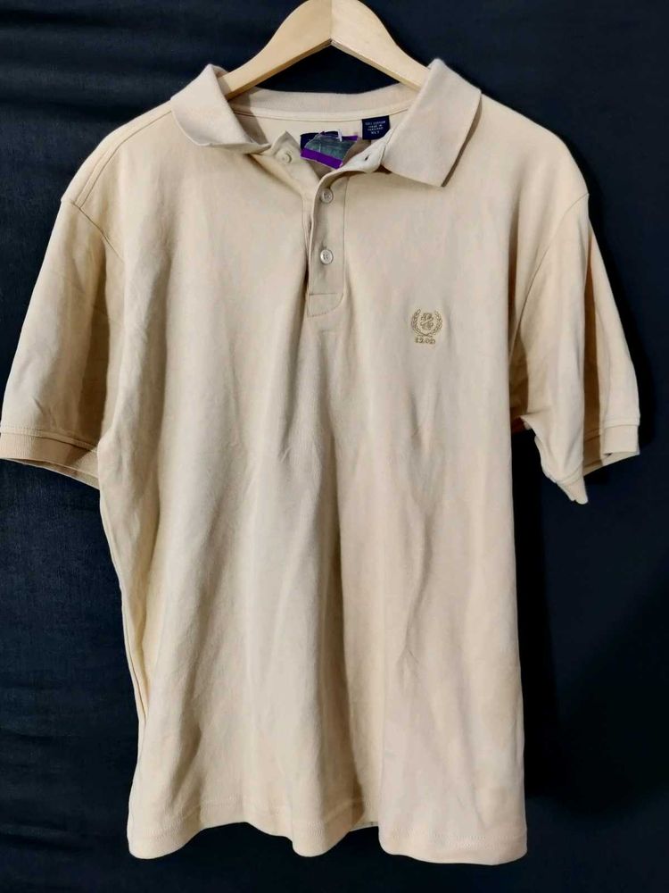 Men's Classic Beige Polo Shirt