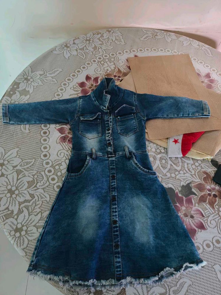 Denim Button-Up Dress