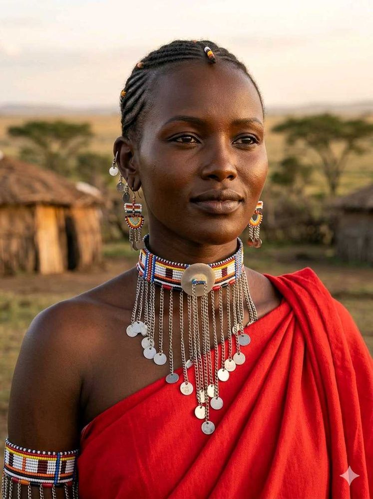 African maasai Beaded Choker