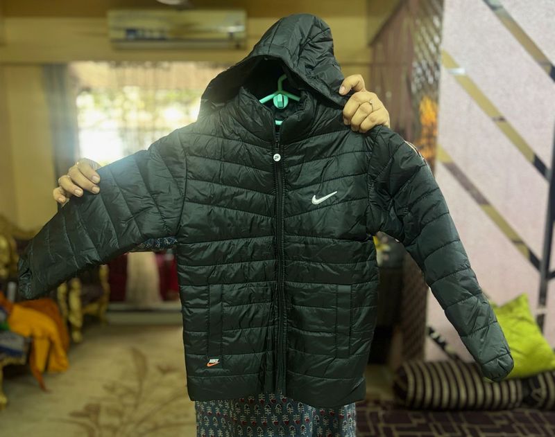 Nike Black Padded Hooded Jacket