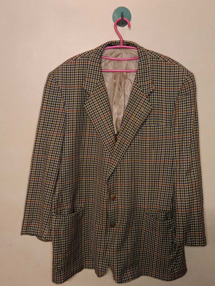 Vintage Classic Plaid Blazer