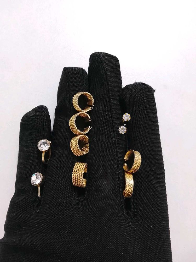 Gold Tone earcuffs 4 Pairs