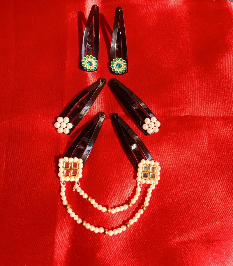 Embellished Hair Clip Set