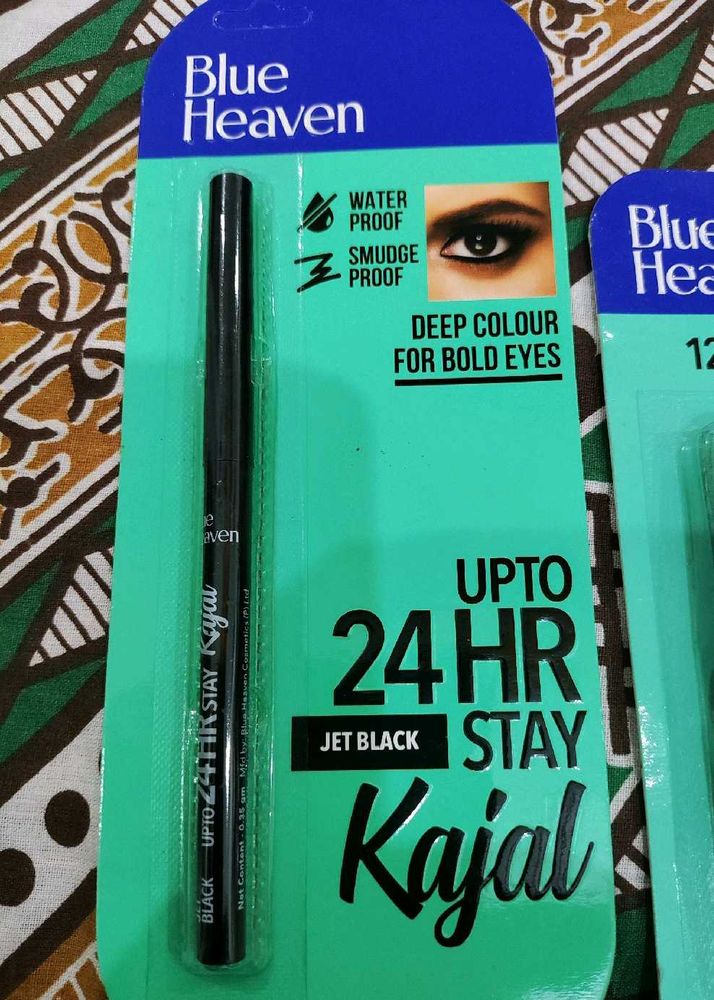 Blue Heaven 24Hr Stay Matte Pencil Kajal Black Wat