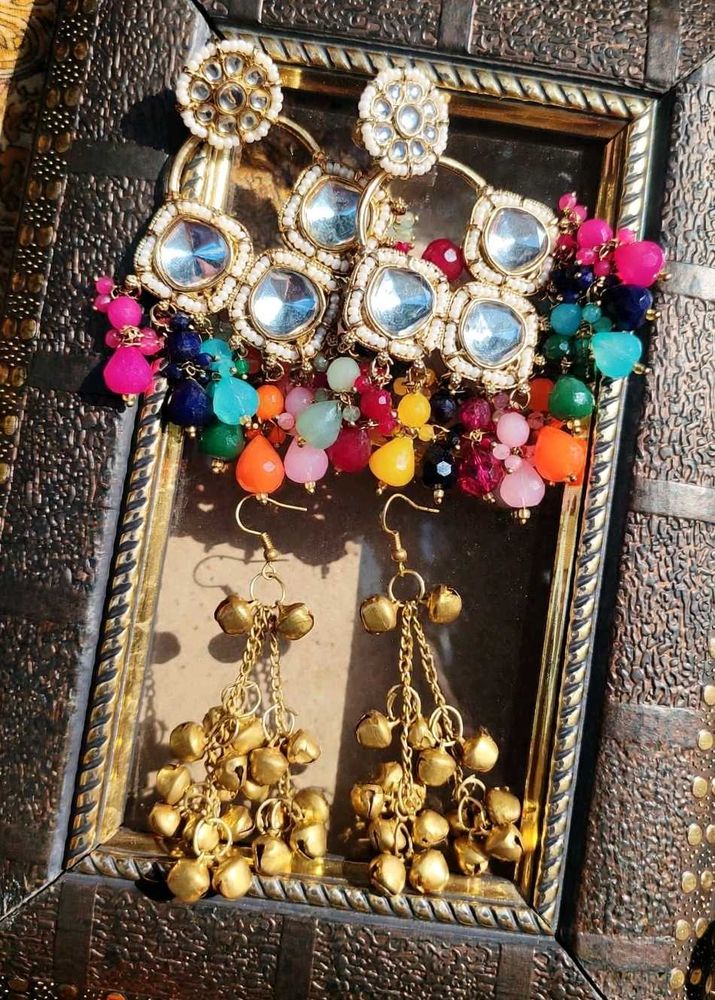 Bohemian Multi-Color Beaded Earrings