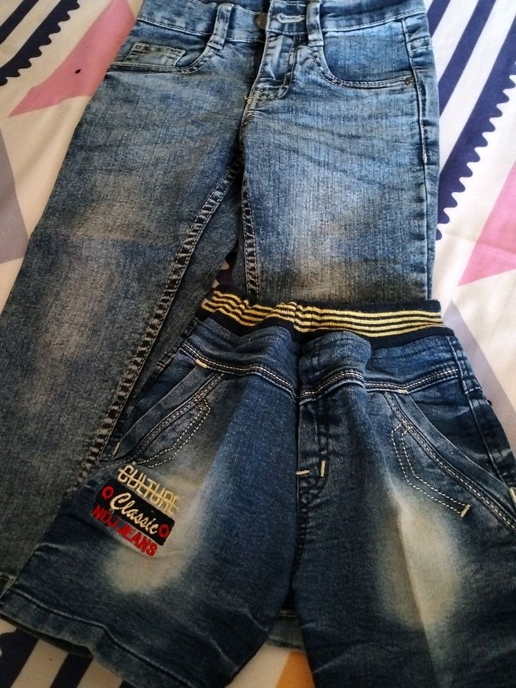 Combo Of Kids Jeans And Shorts