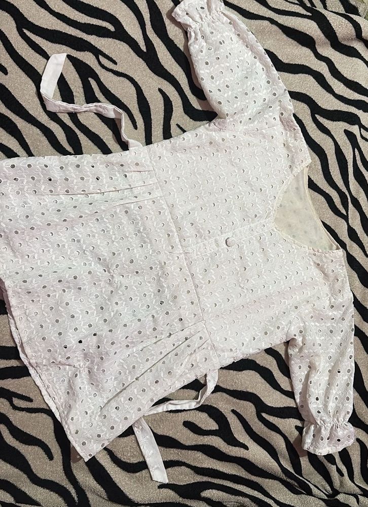 Chic White Broderie Anglaise Top