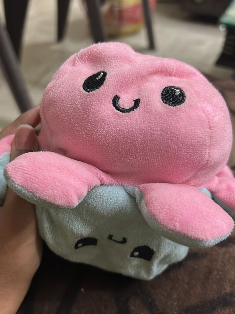2 Sided Octopus Soft Toy
