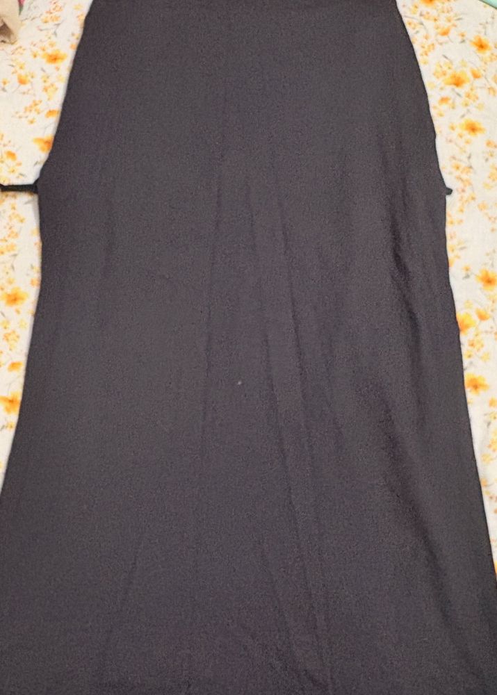 black wrap maxi skirt