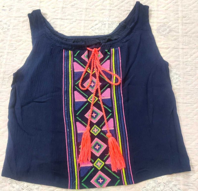 Boho Embroidered Tank Top