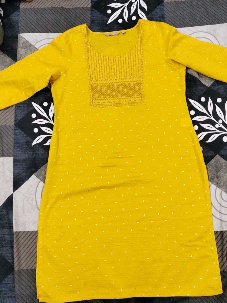 Yellow Polka Dot Kurta