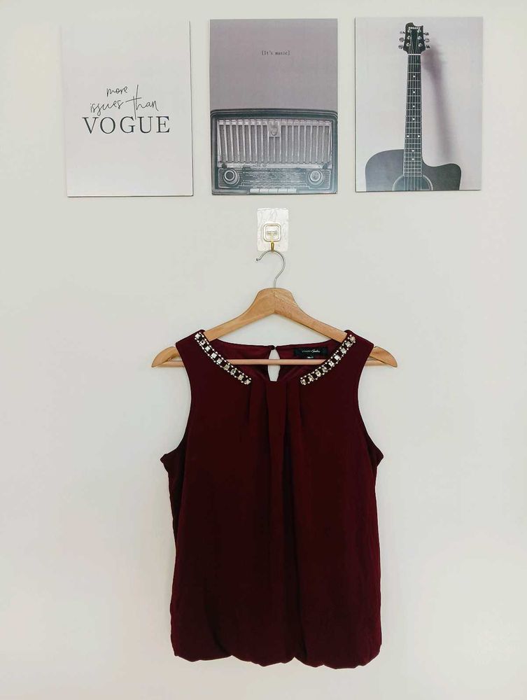 Elegant Embellished Sleeveless Top