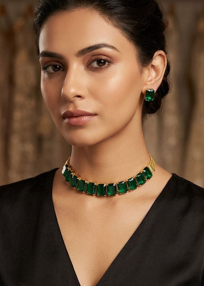 ✨ FRESH ARRIVAL ✨Emerald Choker  Set