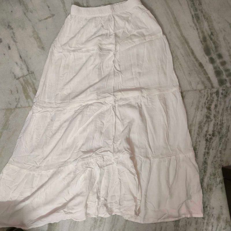 White Ethnic Skirt