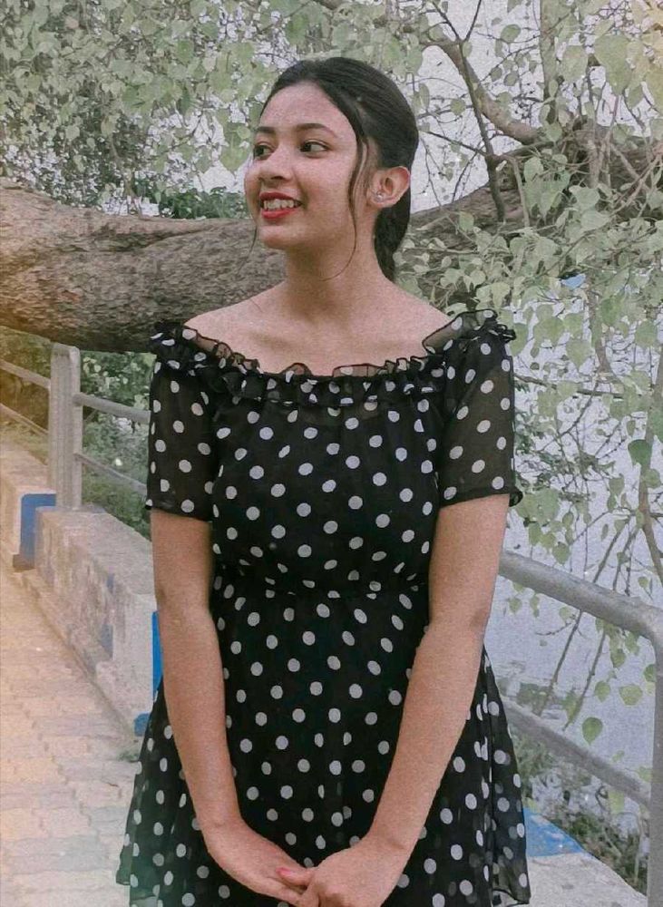 Chic Black Polka Dot Off-Shoulder Dress