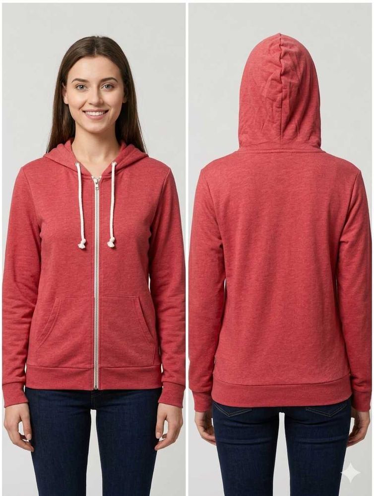 Cozy Red Zip-Up Hoodie