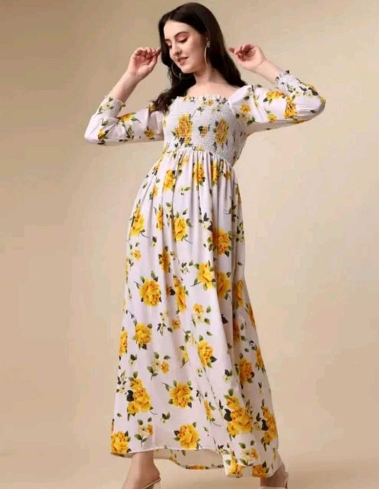 Floral Smocked Maxi Dress