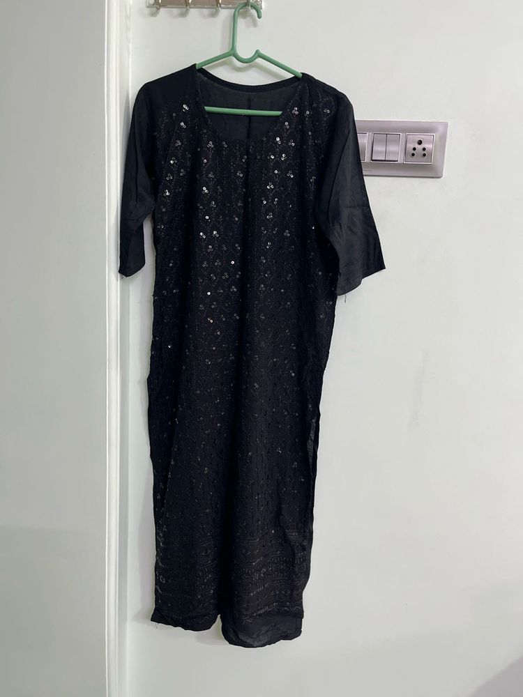 Sparkling Black Kurta