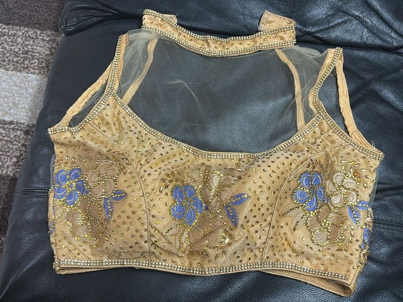 Embellished Beige Ethnic Blouse