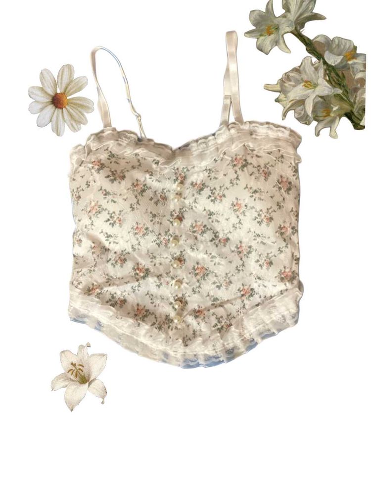 Floral Lace Corset Top