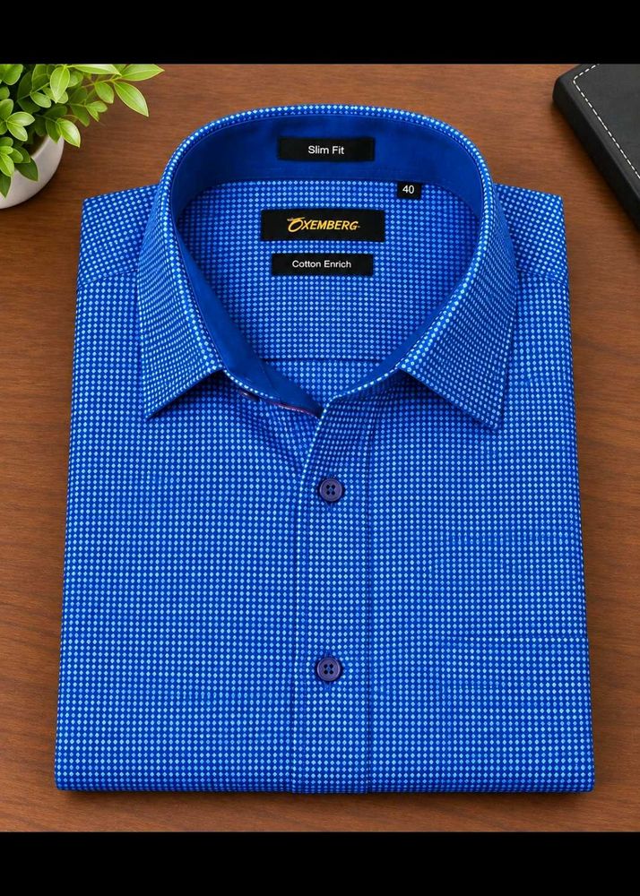 Men's Slim Fit Royal Blue Shirt