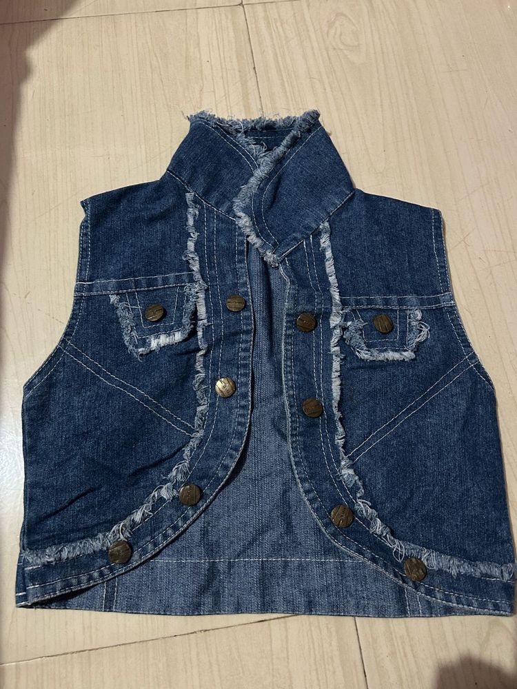 Denim Vest Jacket