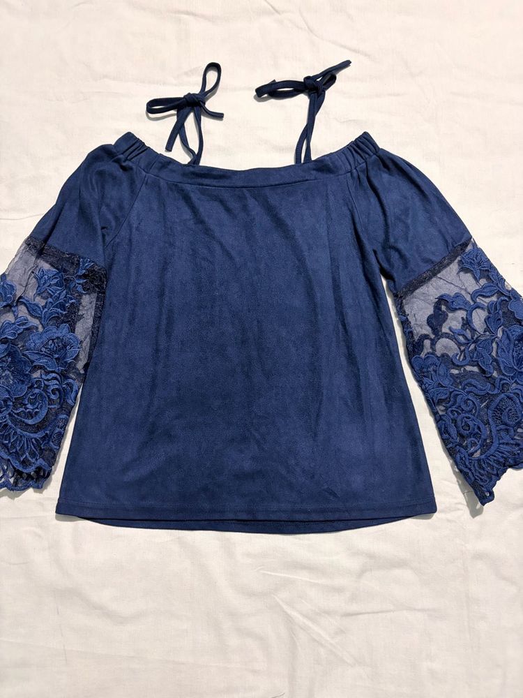Stylish Women Navy Blue Top