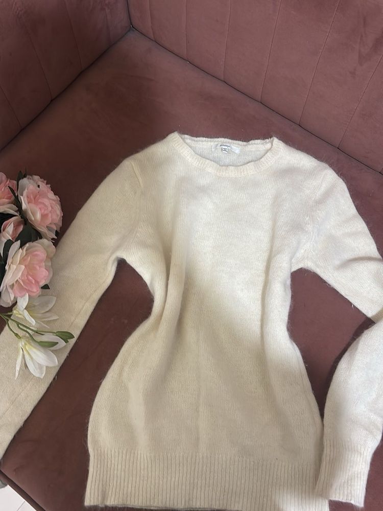 Korean Cream Knit Sweater