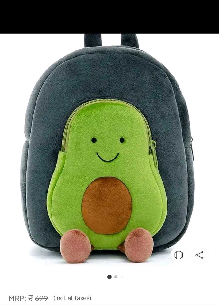 Kids Cute Avocado Plush Backpack