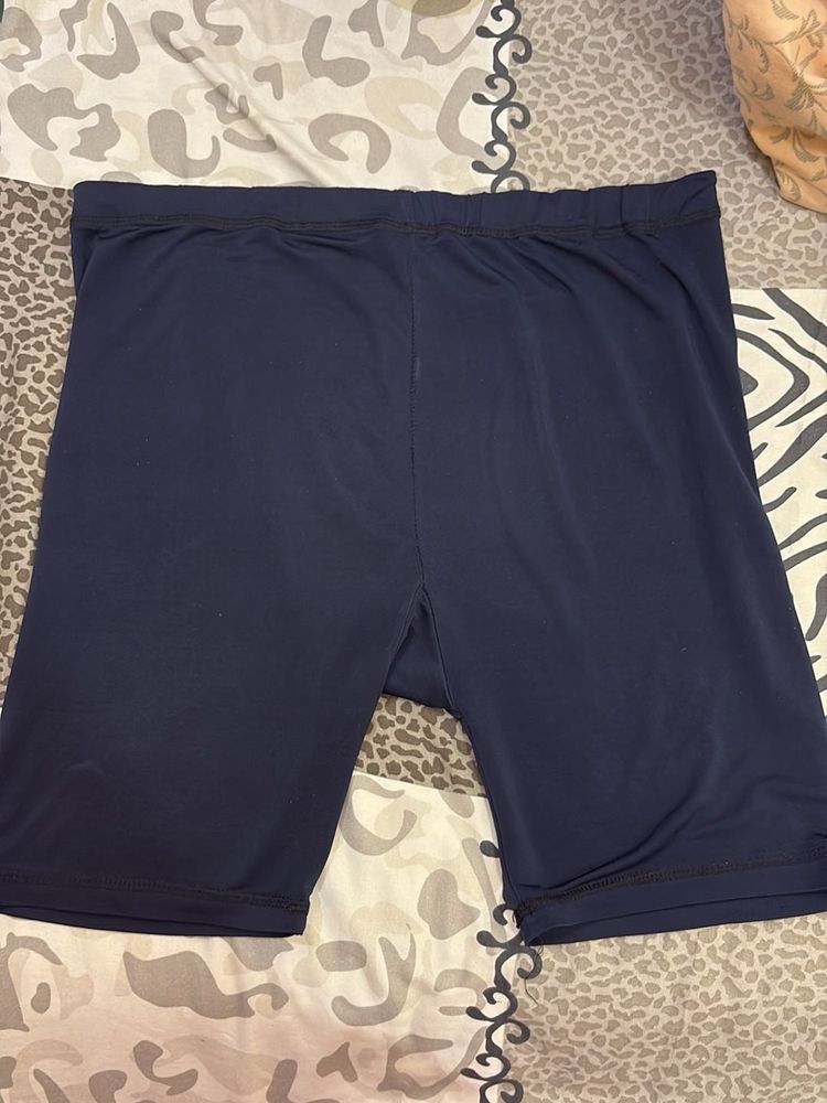 Navy Blue Biker Shorts