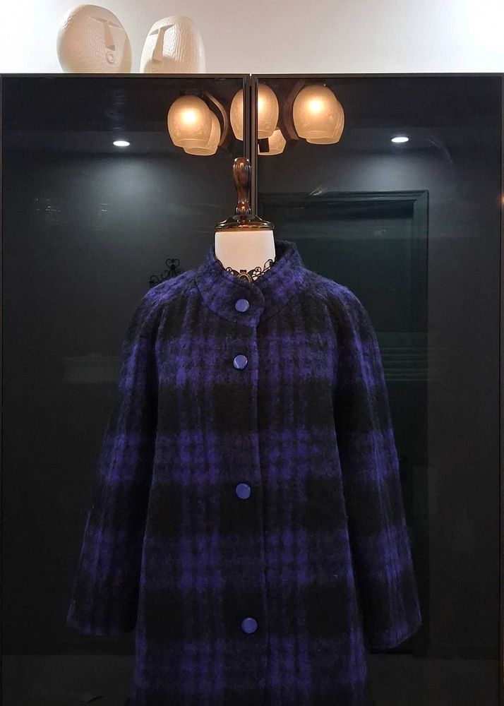 Purple Plaid Coat