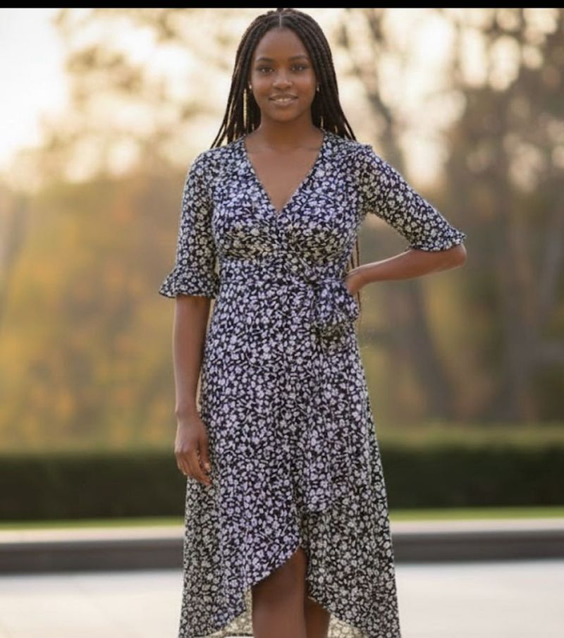 Floral Wrap Dress - Chic &amp; Stylish