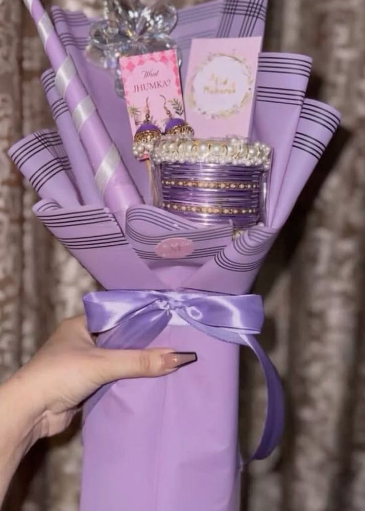 Beautiful Bangles and Earrings Set bouquet