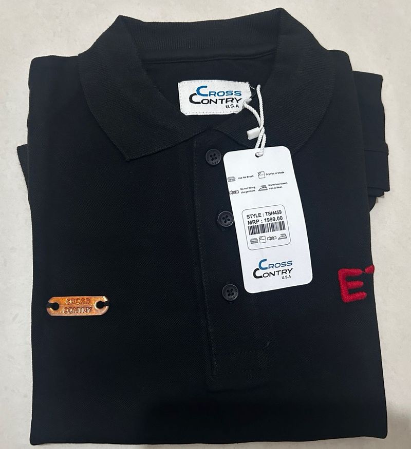 Black Cross Country Polo T-Shirt