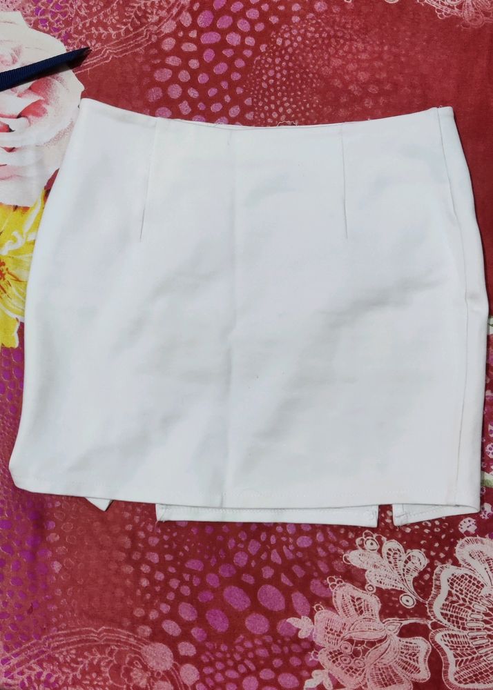 Mini White Skirt
