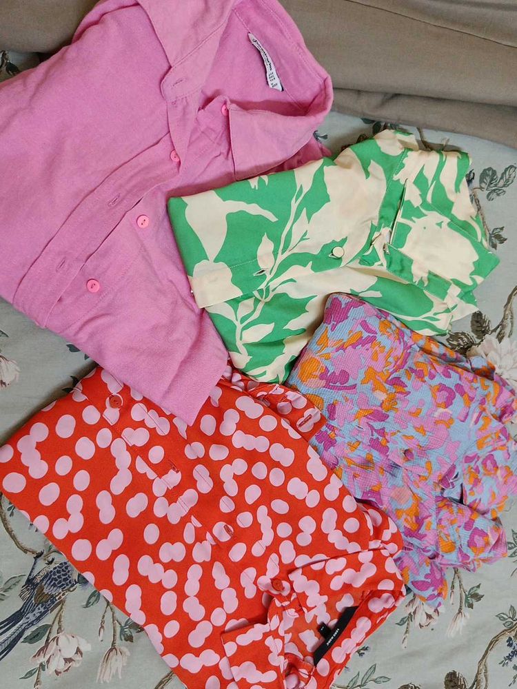 combo set of 4 shirt style tops