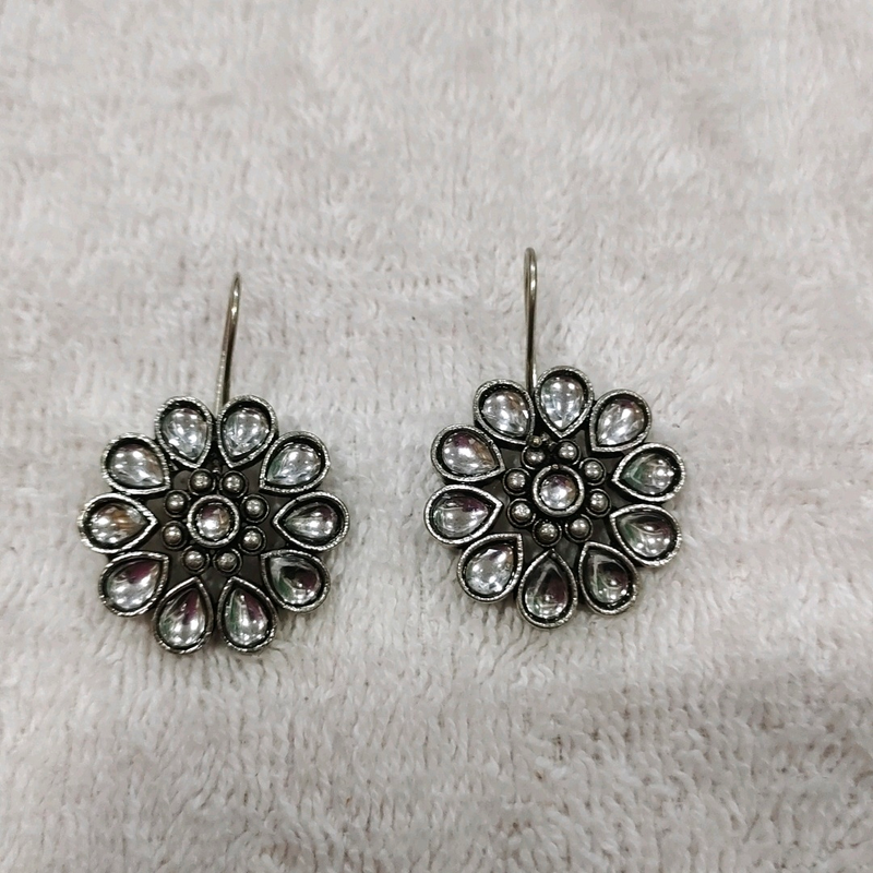 silver look alike  earing